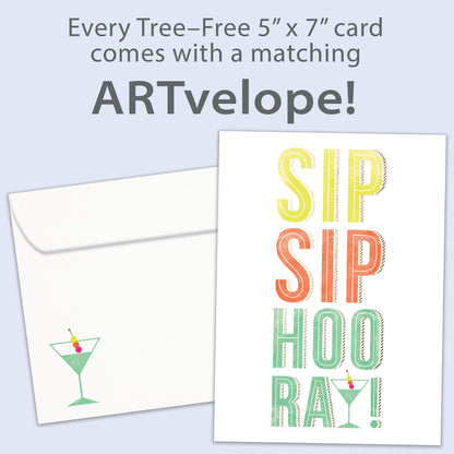 Sip Sip Hooray Congratulations Card