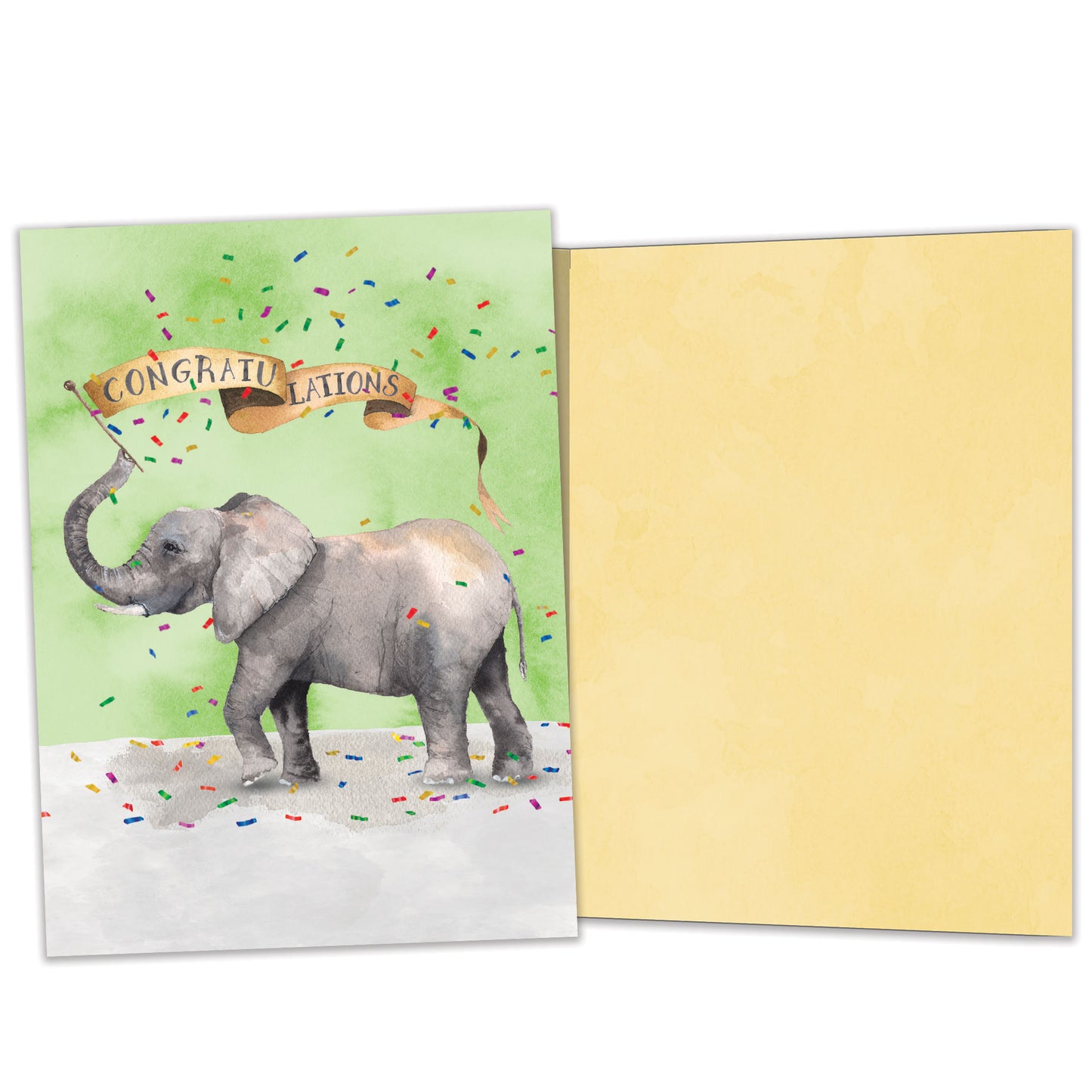 Confetti Elephant Congratulations Card