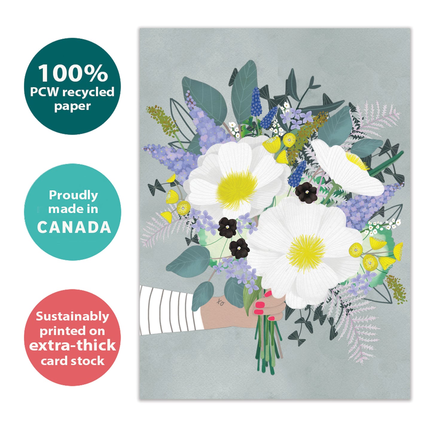 Floral Bouquet Thank You Card