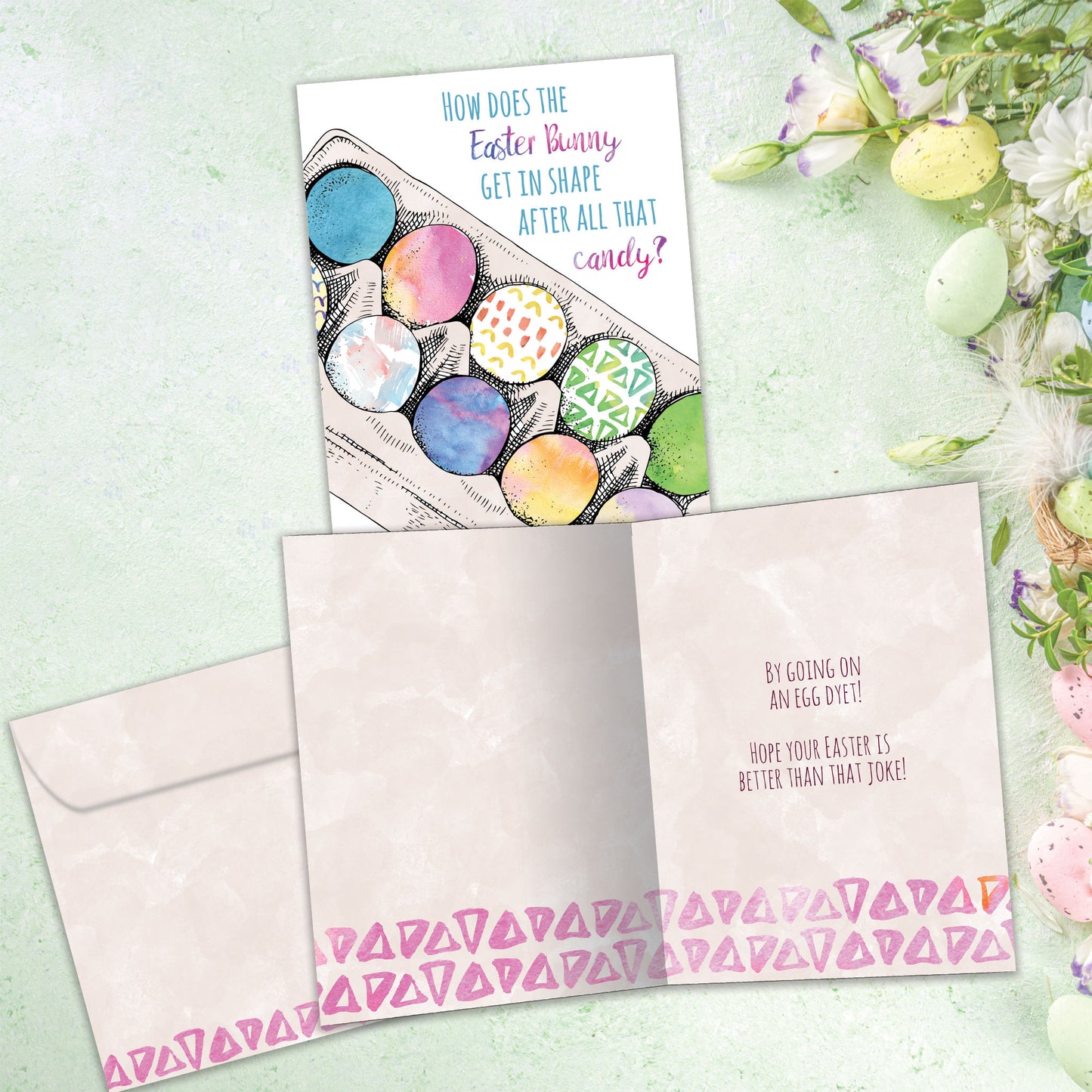 Bunny Diet Easter Card