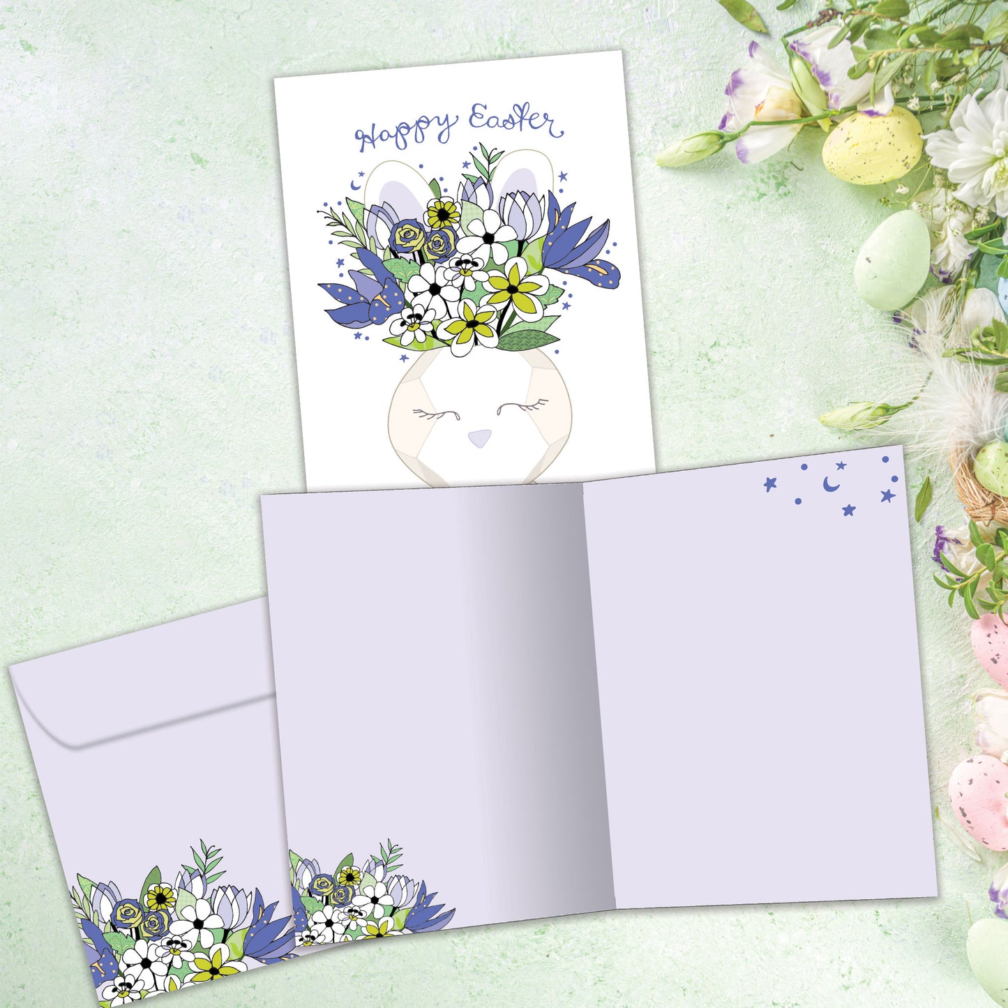 Bunny Bouquet Easter Card