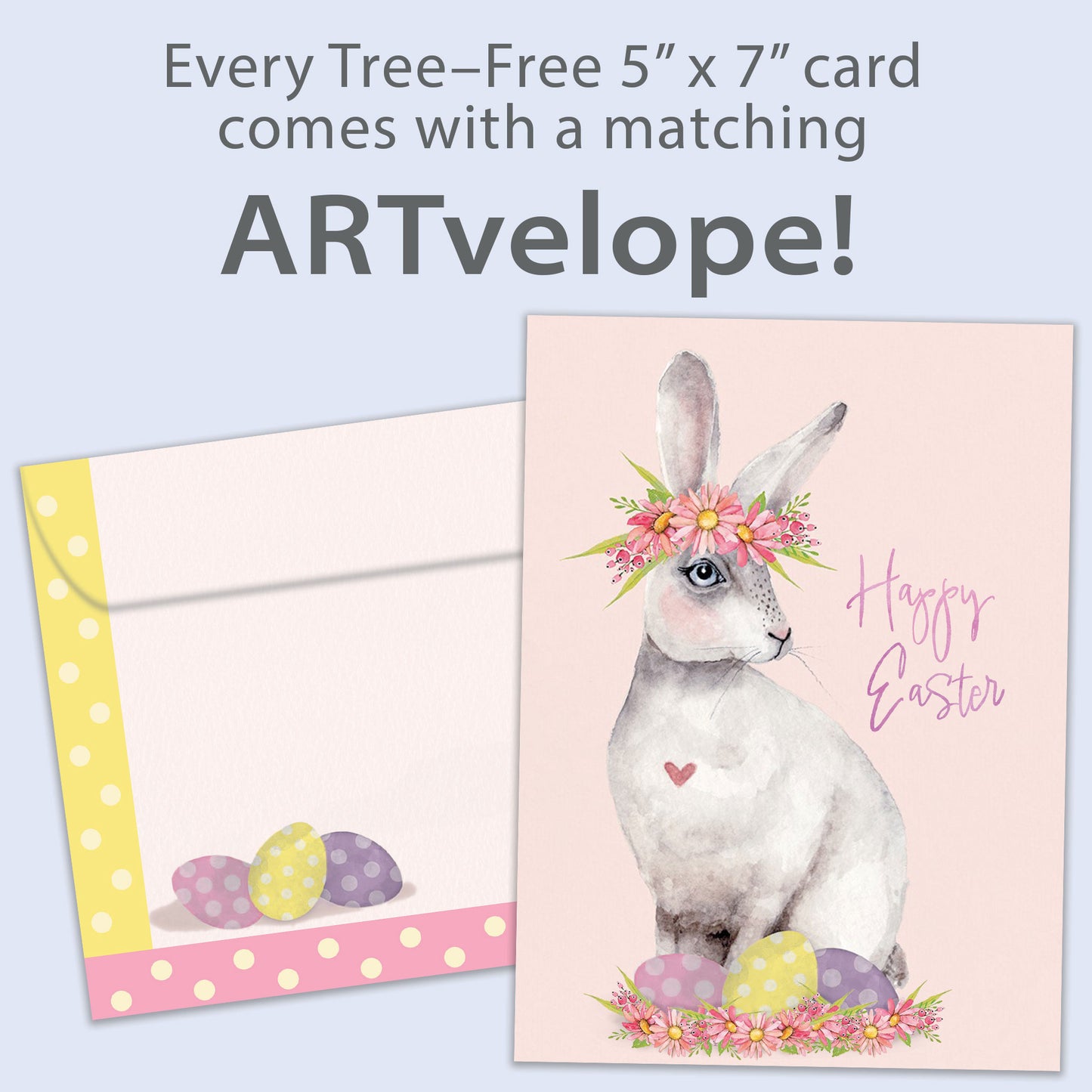 Pretty Hoppy Bunny Easter Card
