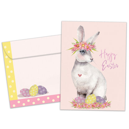 Pretty Hoppy Bunny Easter Card