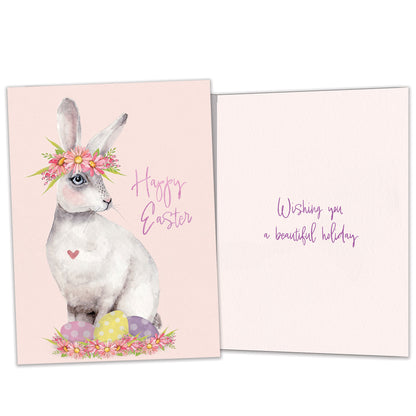 Pretty Hoppy Bunny Easter Card