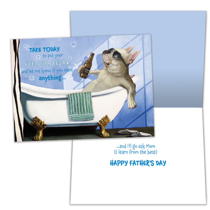 Feet Up and Relax Father's Day Card