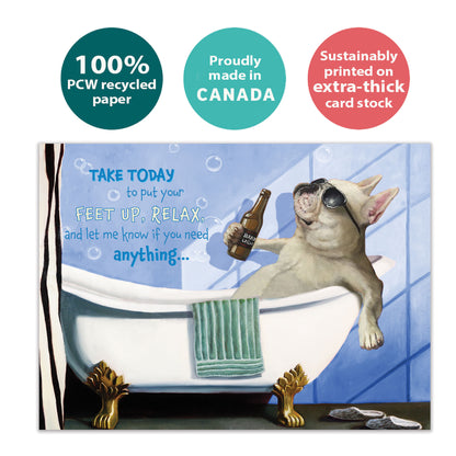 Feet Up and Relax Father's Day Card