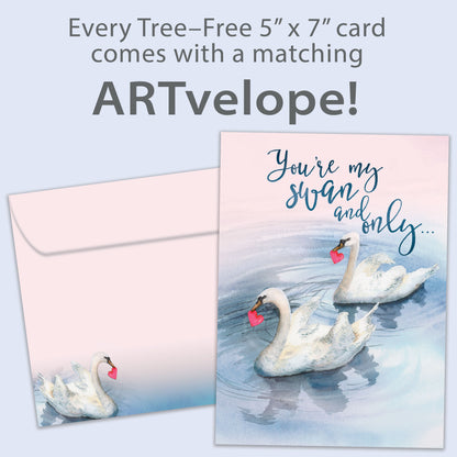 Swan And Only Valentine’s Day Card
