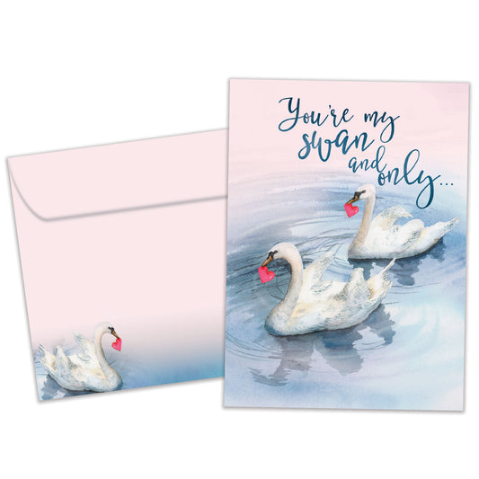 Swan And Only Valentine’s Day Card