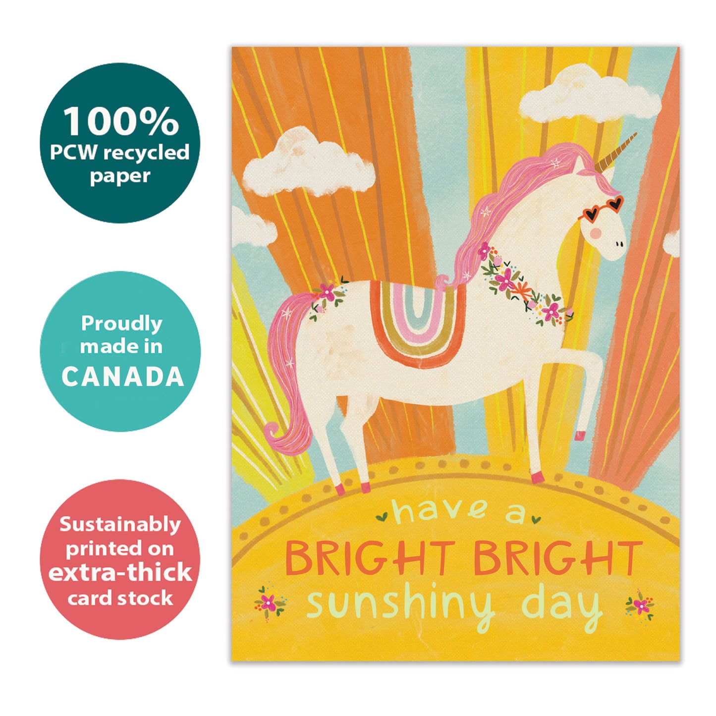 Bright Day Unicorn Thinking of You Card