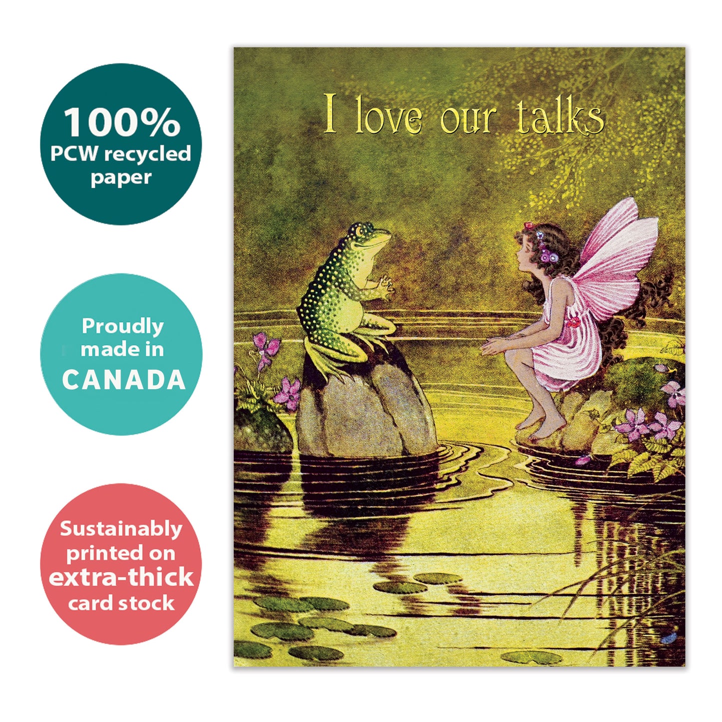 Fairy and Frog Friendship Card
