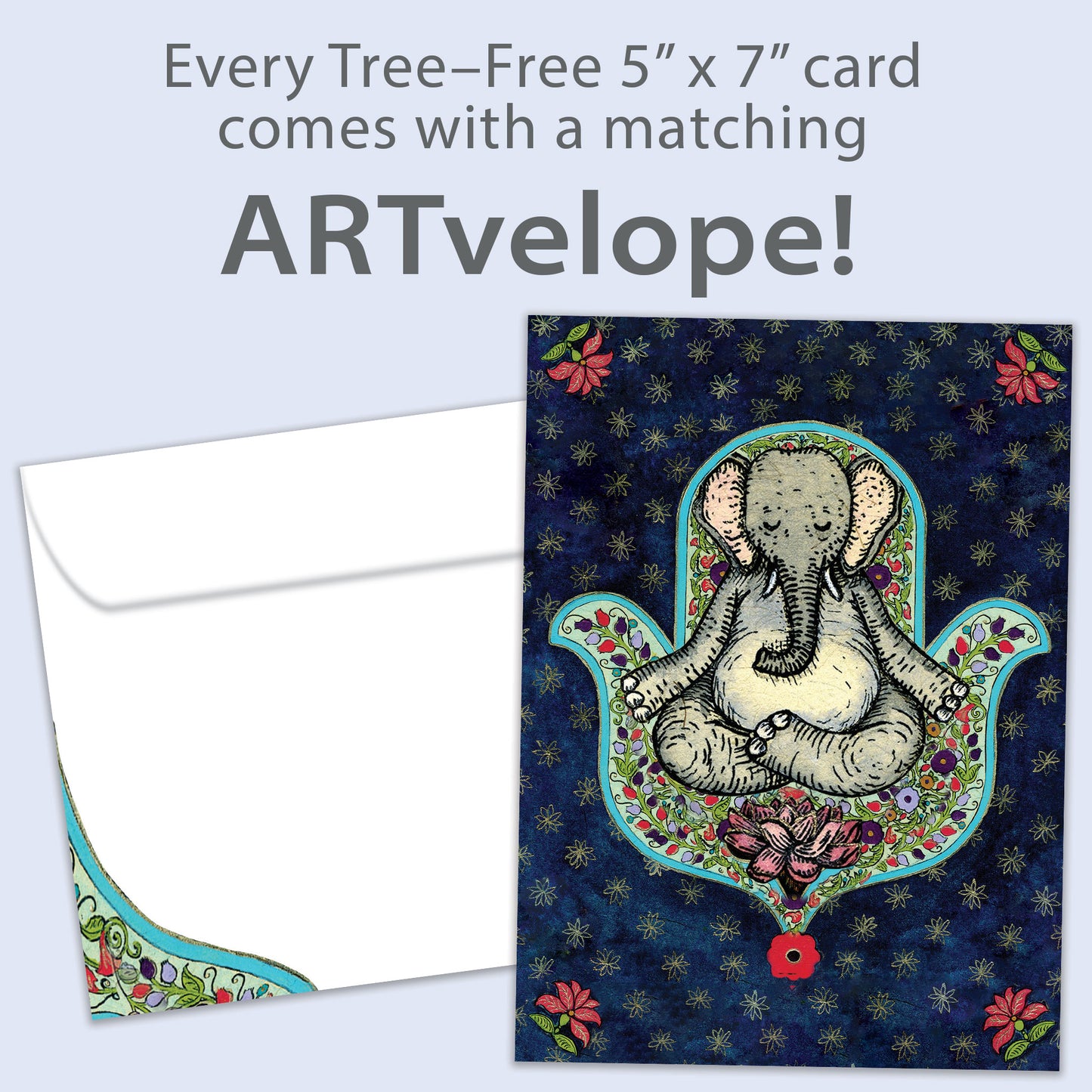 Meditating Elephant Thinking of You Card