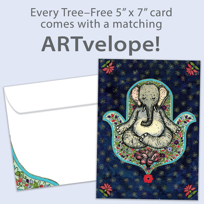 Meditating Elephant Thinking of You Card