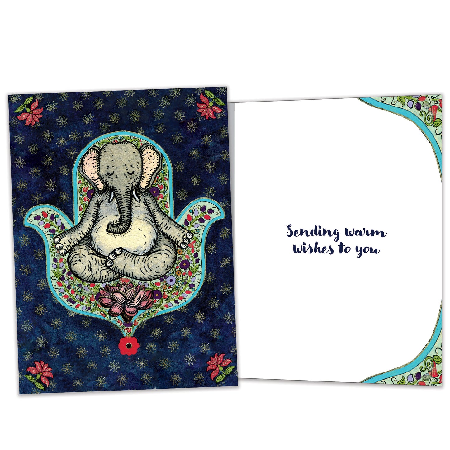 Meditating Elephant Thinking of You Card