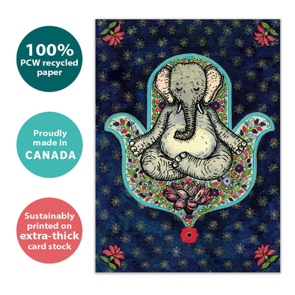 Meditating Elephant Thinking of You Card