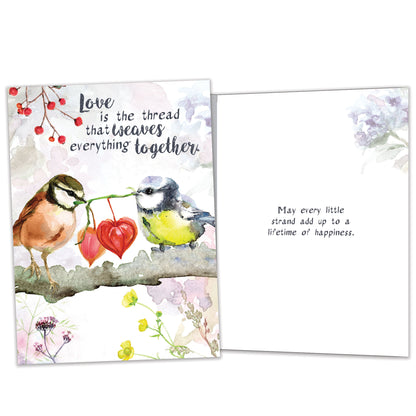 Threads of Love Wedding Card