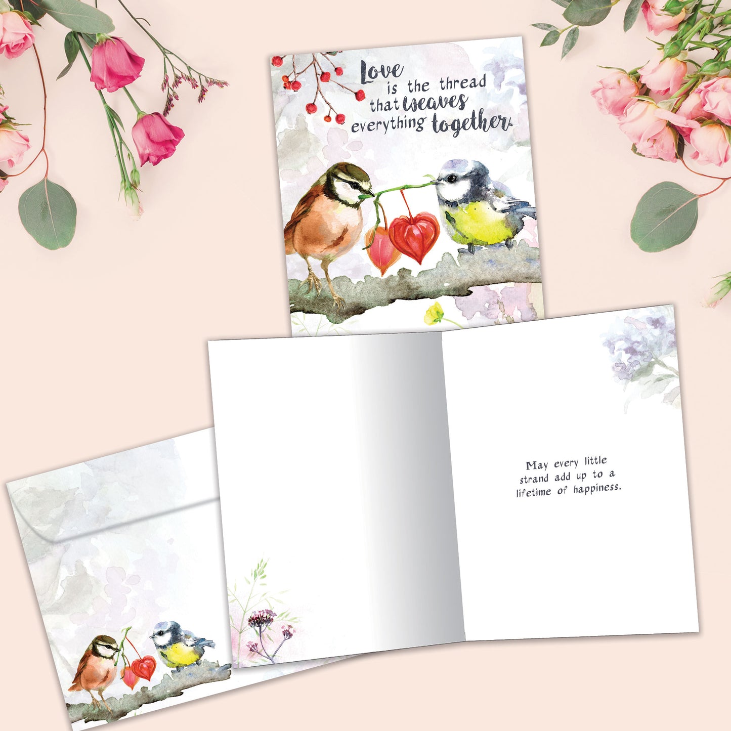 Threads of Love Wedding Card
