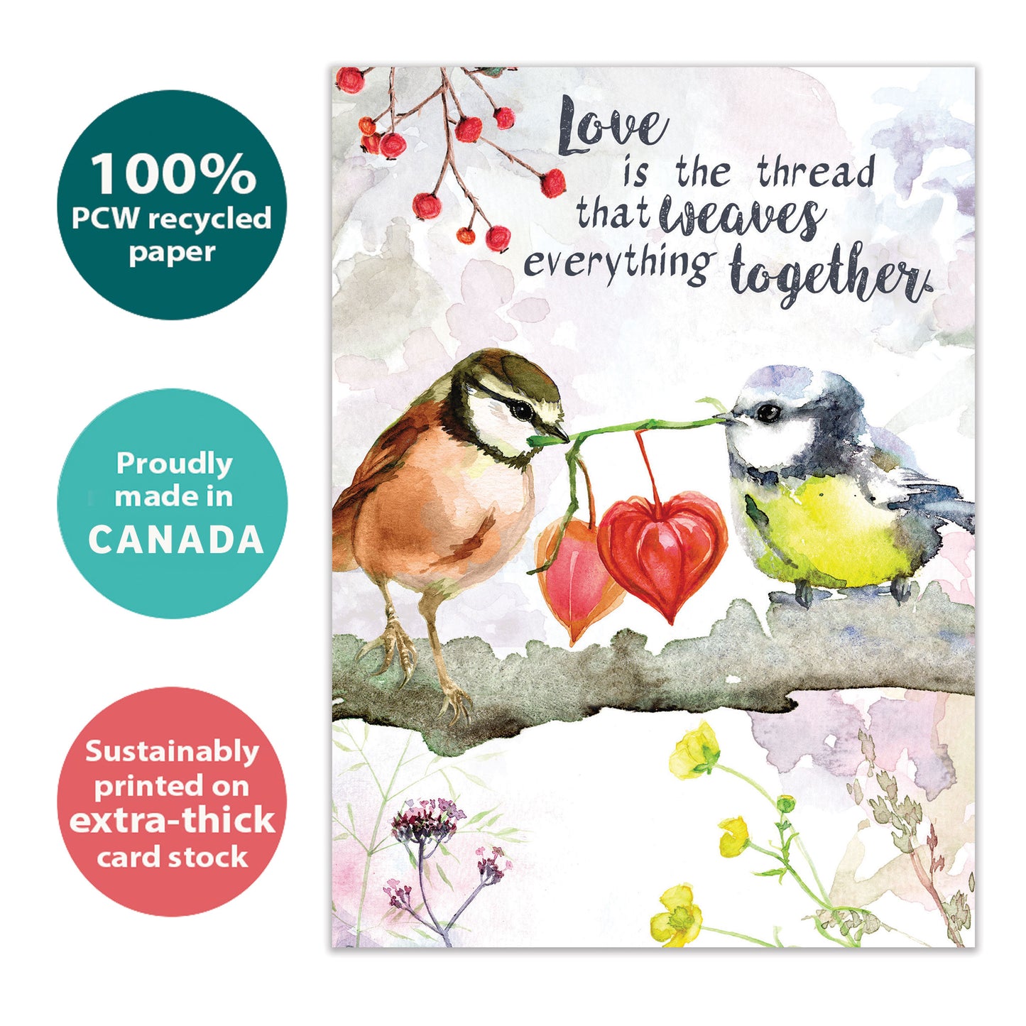 Threads of Love Wedding Card