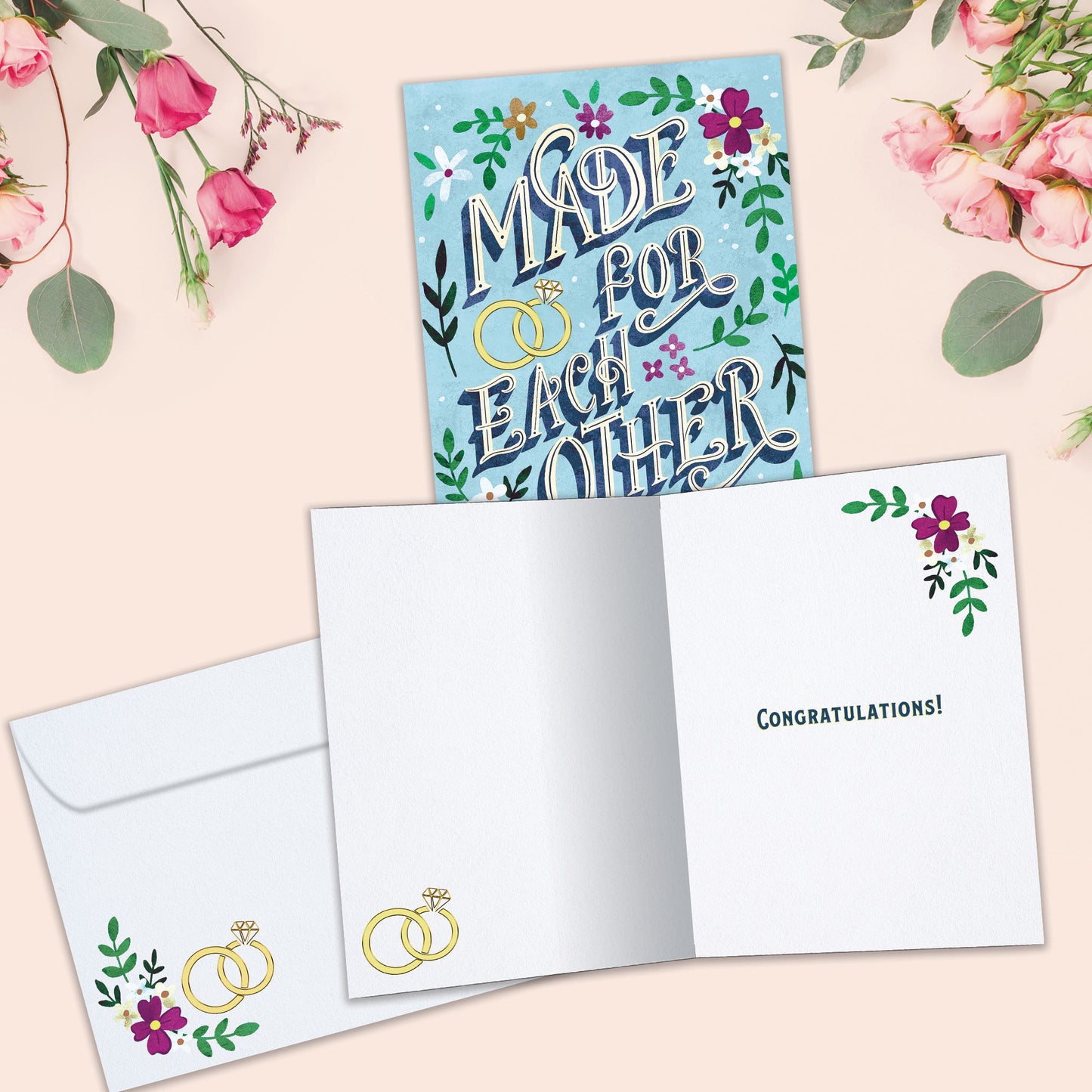 Made For Each Other Wedding Card