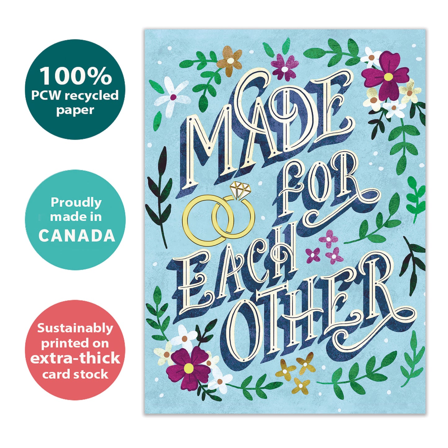 Made For Each Other Wedding Card