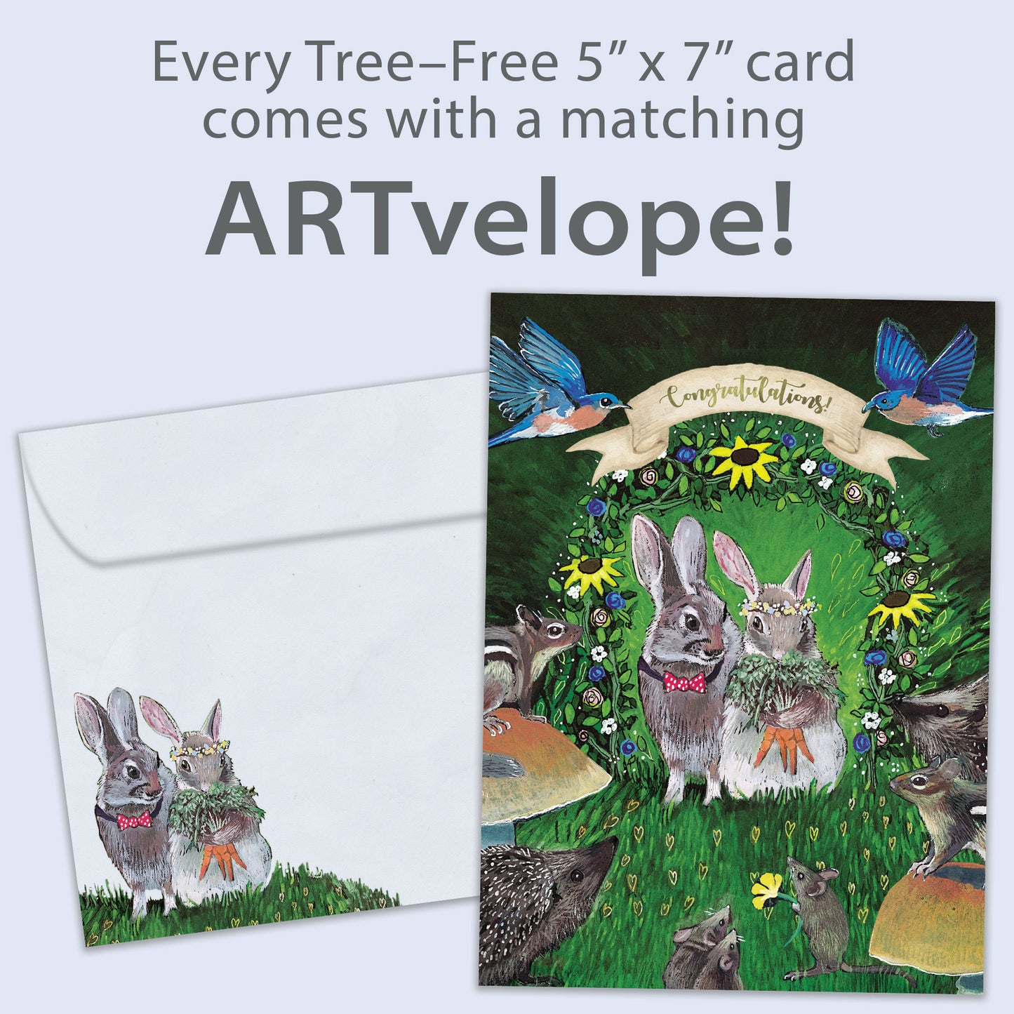 Forest Friends Wedding Card