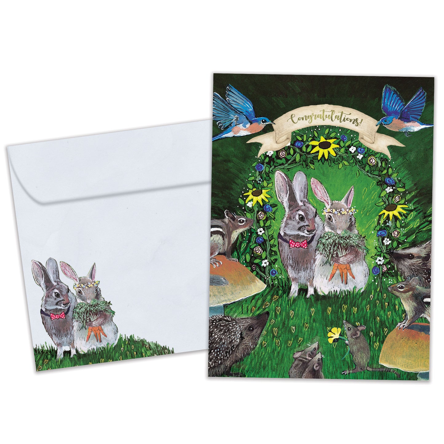 Forest Friends Wedding Card
