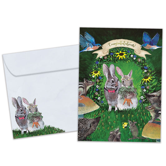 Forest Friends Wedding Card