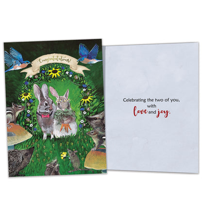 Forest Friends Wedding Card