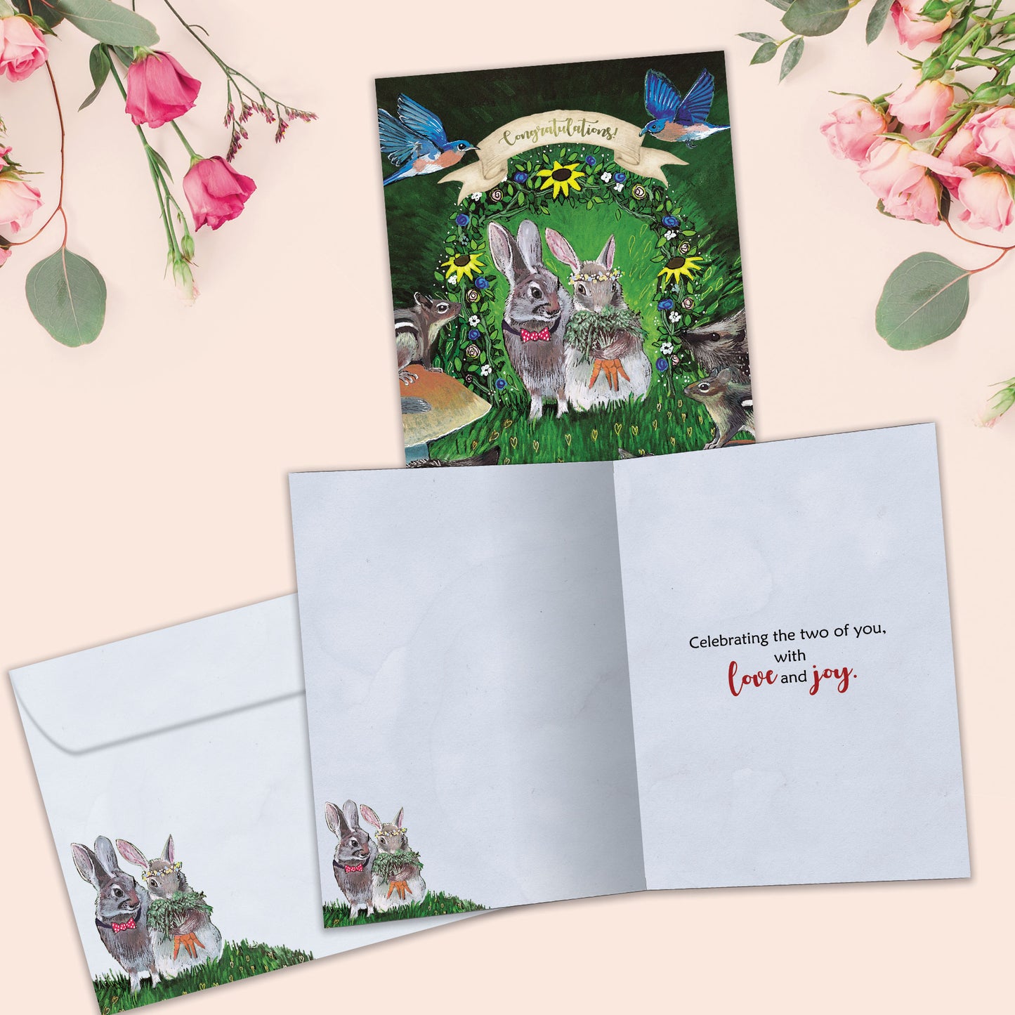 Forest Friends Wedding Card