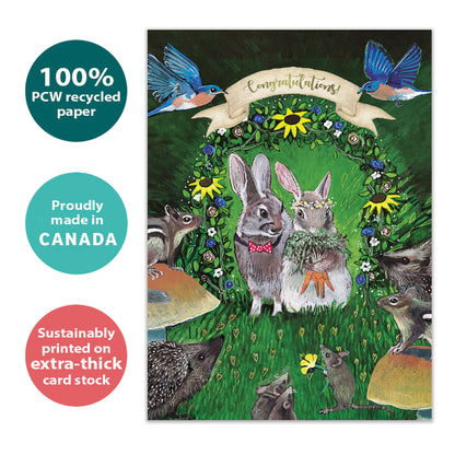Forest Friends Wedding Card