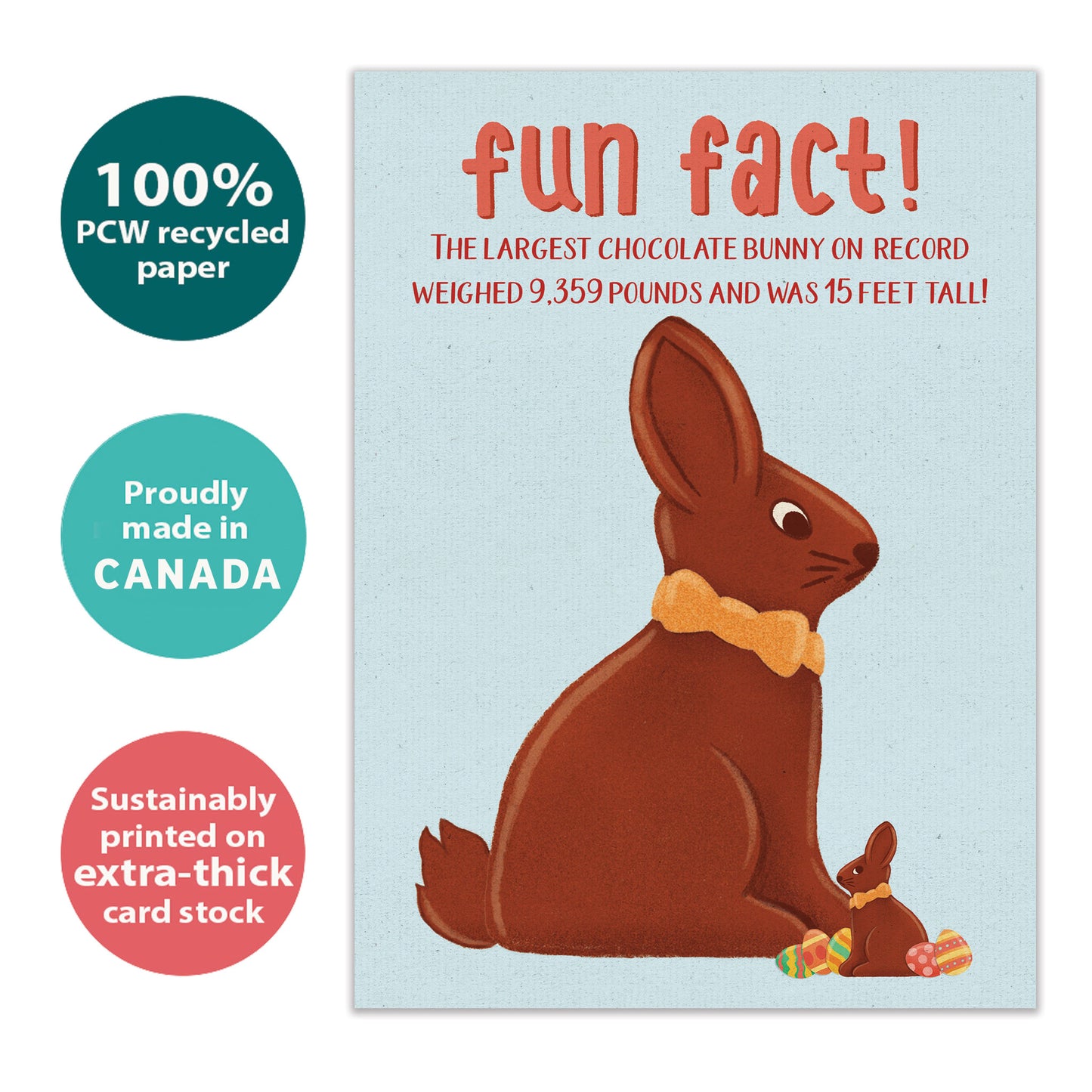 Largest Bunny Fun Fact Easter Card