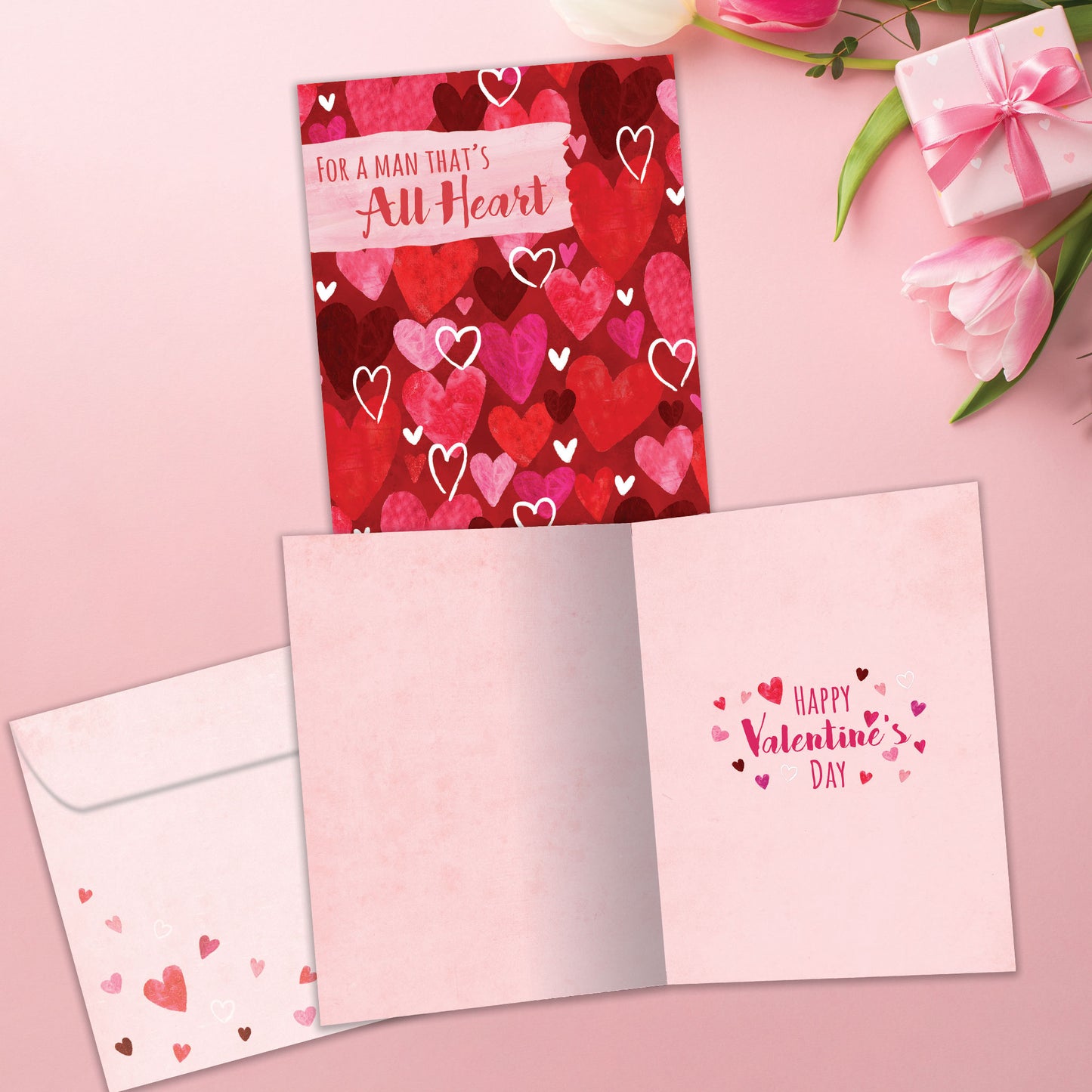 Heart Pattern Valentine’s Day Card