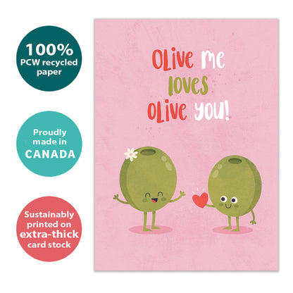 Olive You Valentine’s Day Card