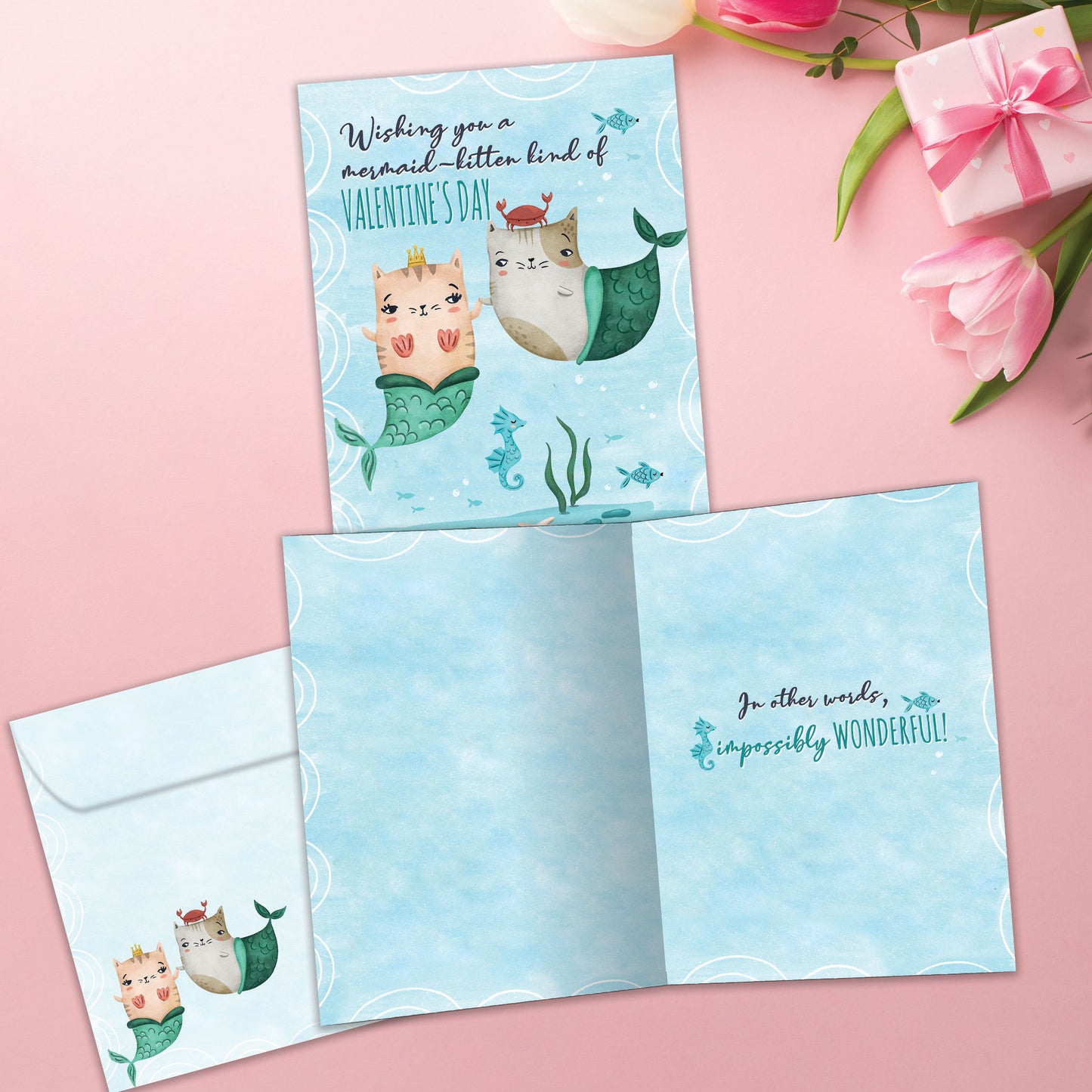 Purrmaids Valentine’s Day Card