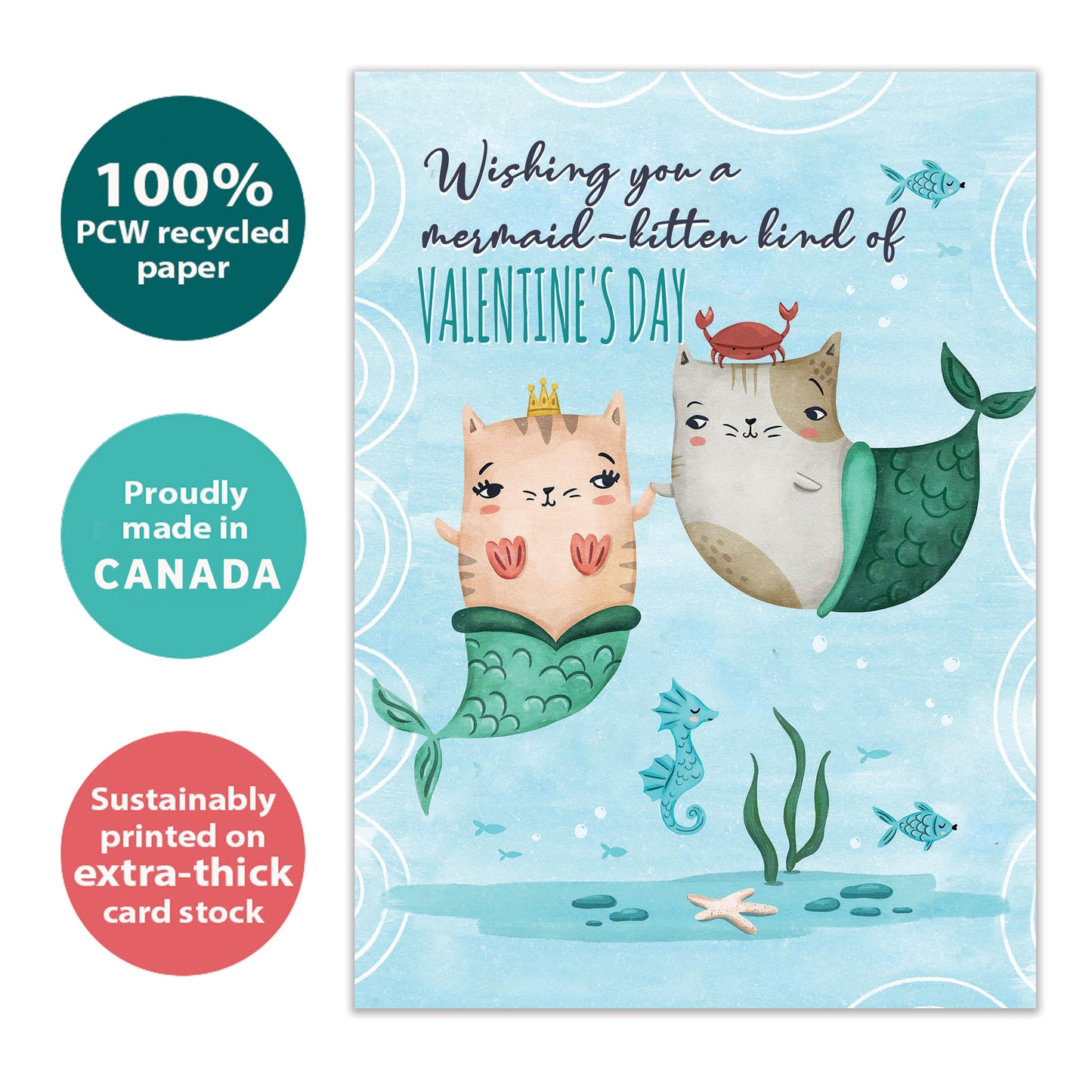 Purrmaids Valentine’s Day Card