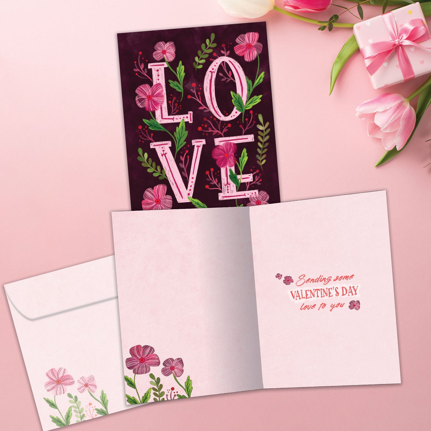 Love Flowers Valentine’s Day Card