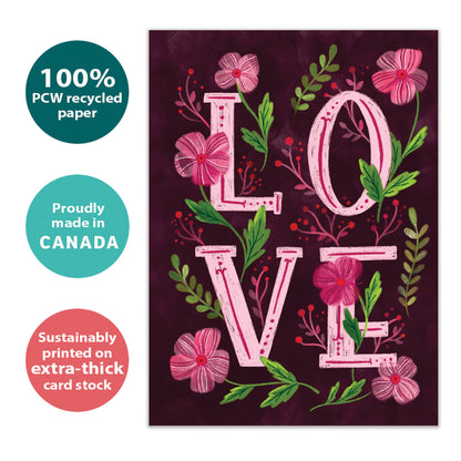 Love Flowers Valentine’s Day Card