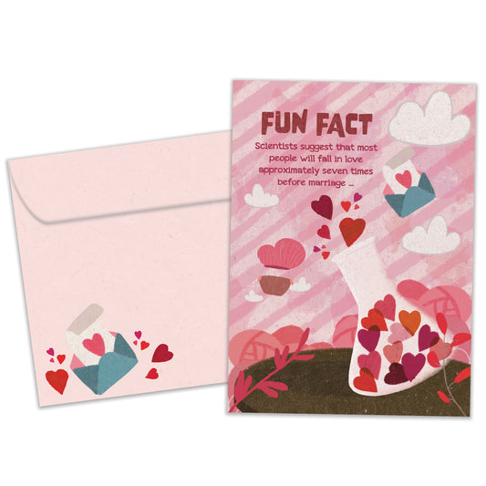 Falling in Love Fun Fact Valentine’s Day Card