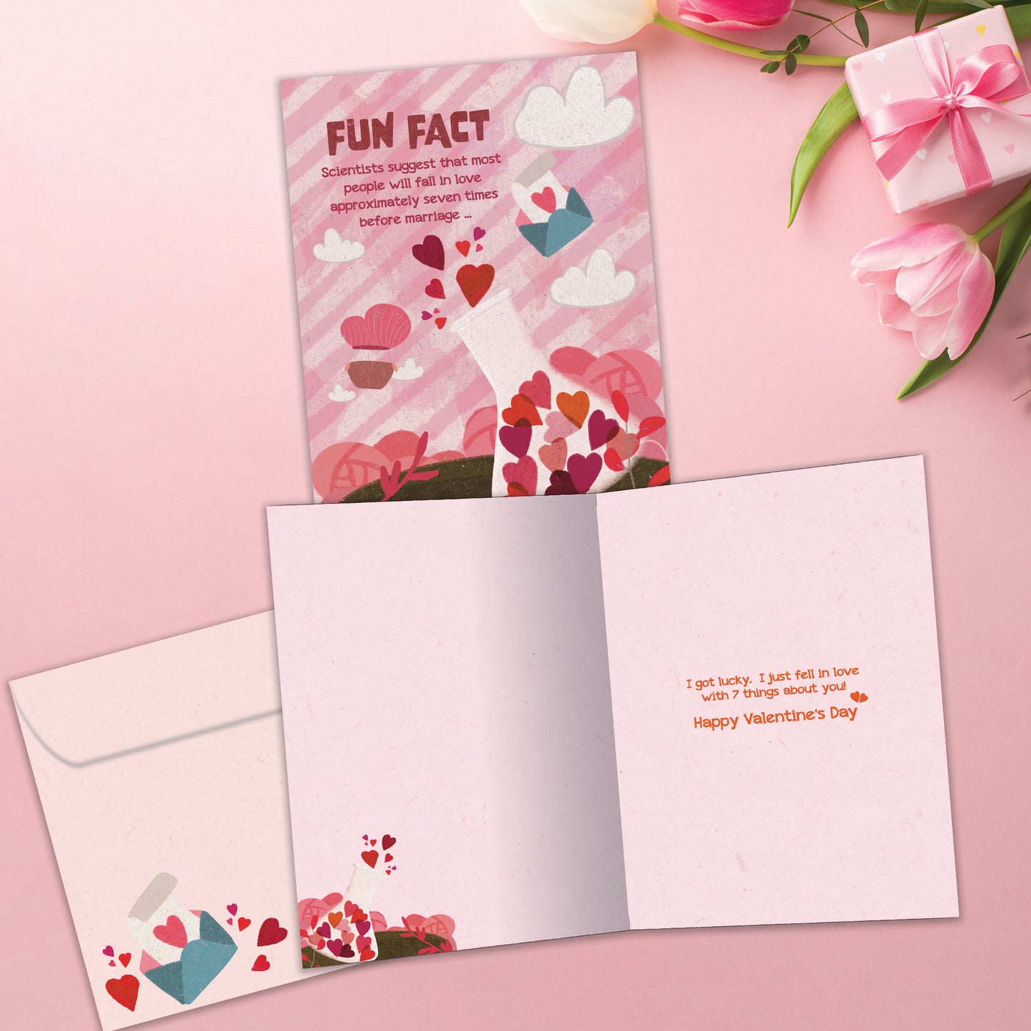 Falling in Love Fun Fact Valentine’s Day Card