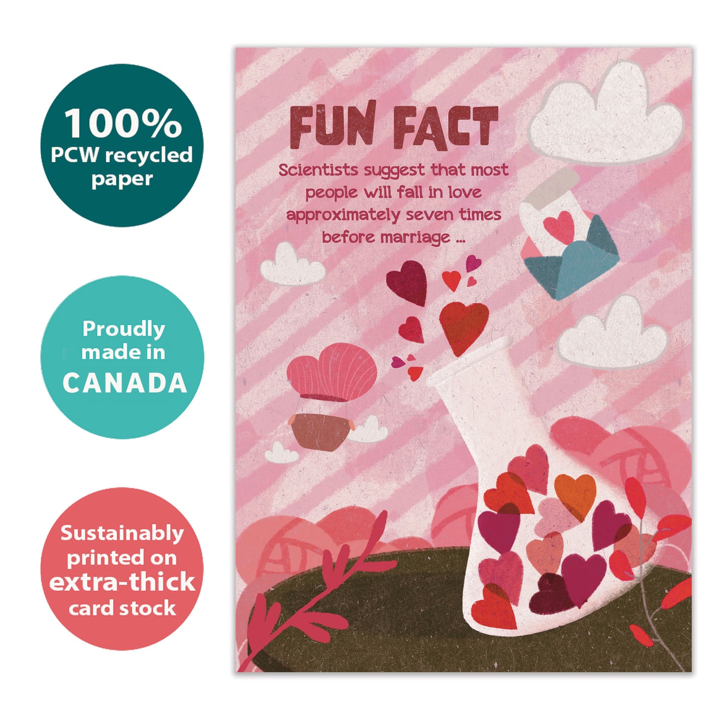 Falling in Love Fun Fact Valentine’s Day Card
