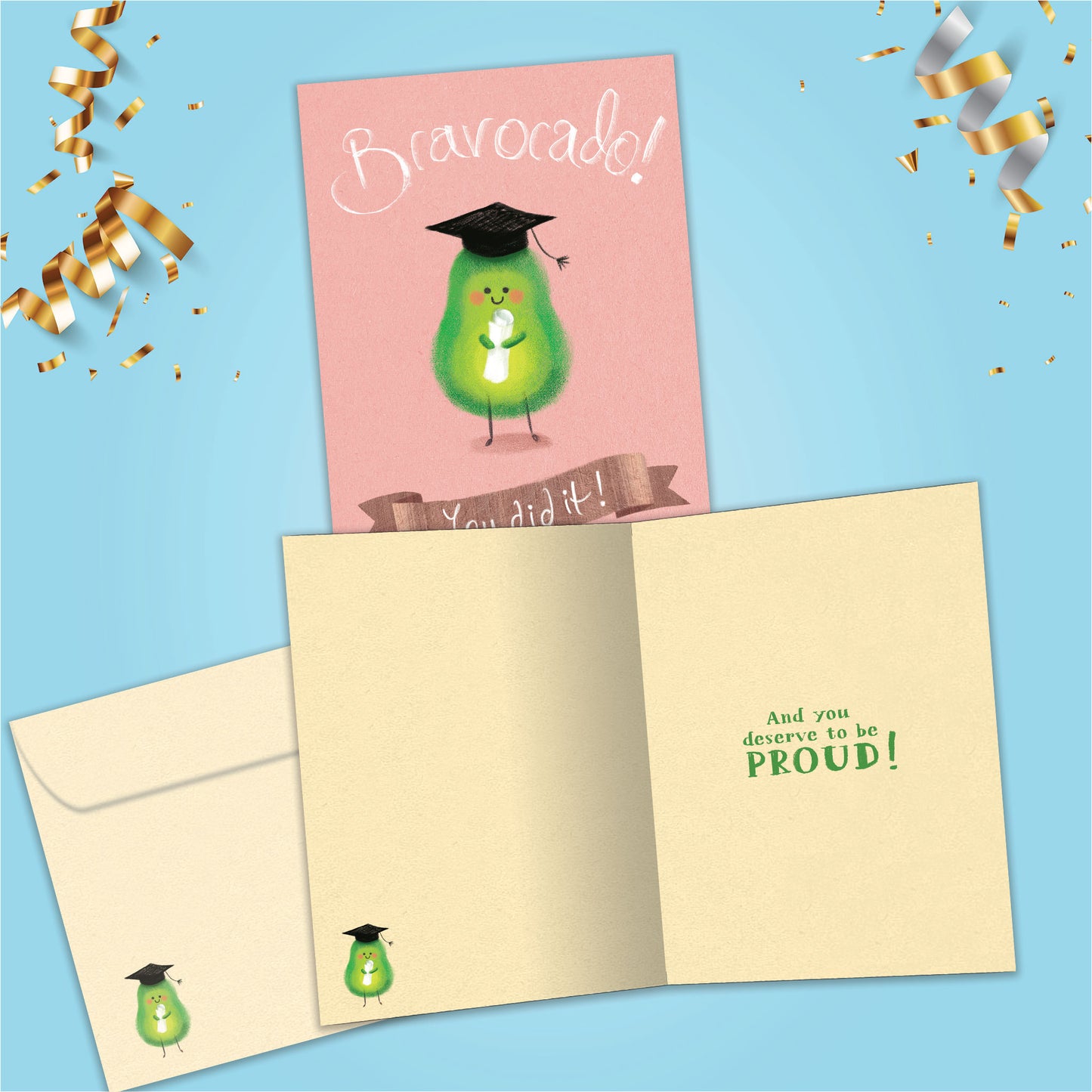 Bravocado Graduation Card