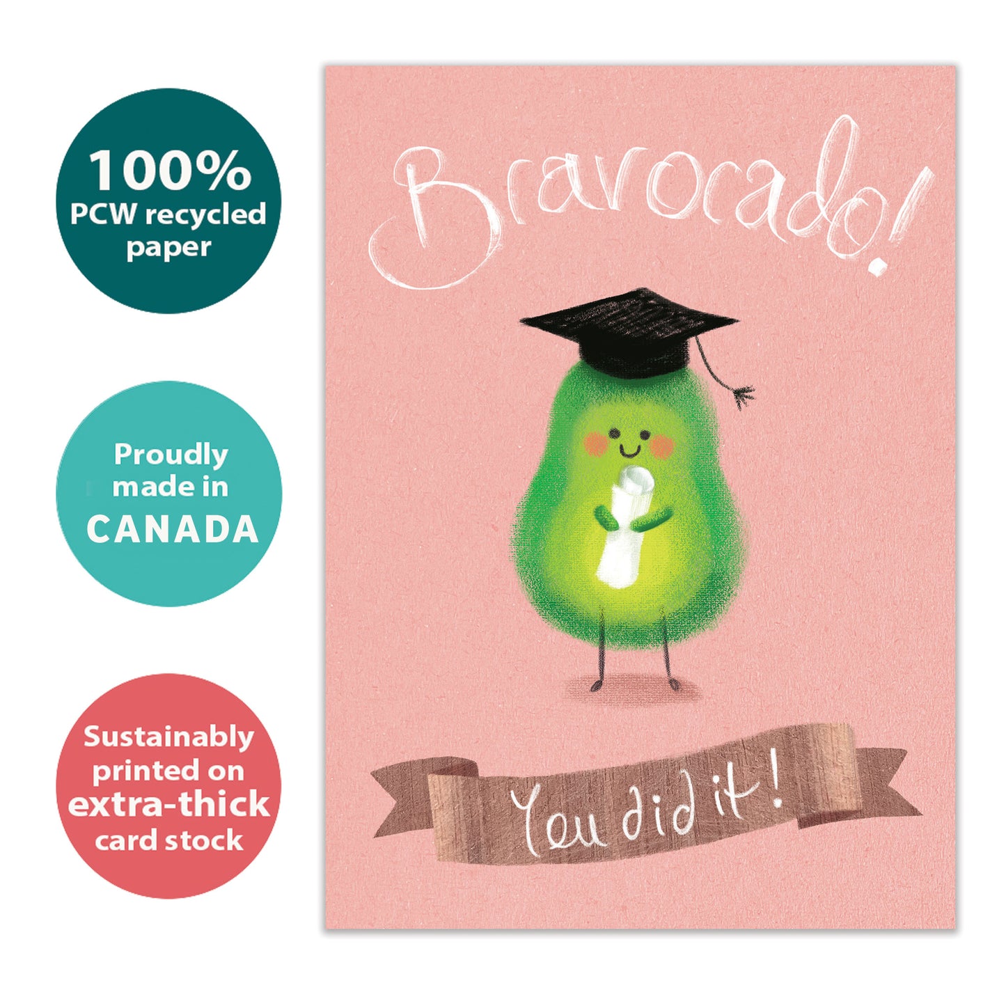 Bravocado Graduation Card