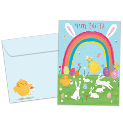 Rainbow Bunnies Easter Card