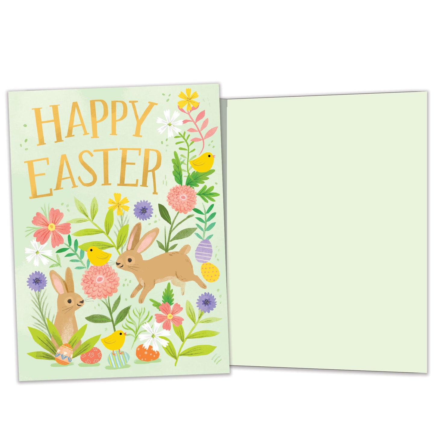 Floral Bunnies Easter Card