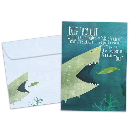 Deep Thought Shark Father's Day Card