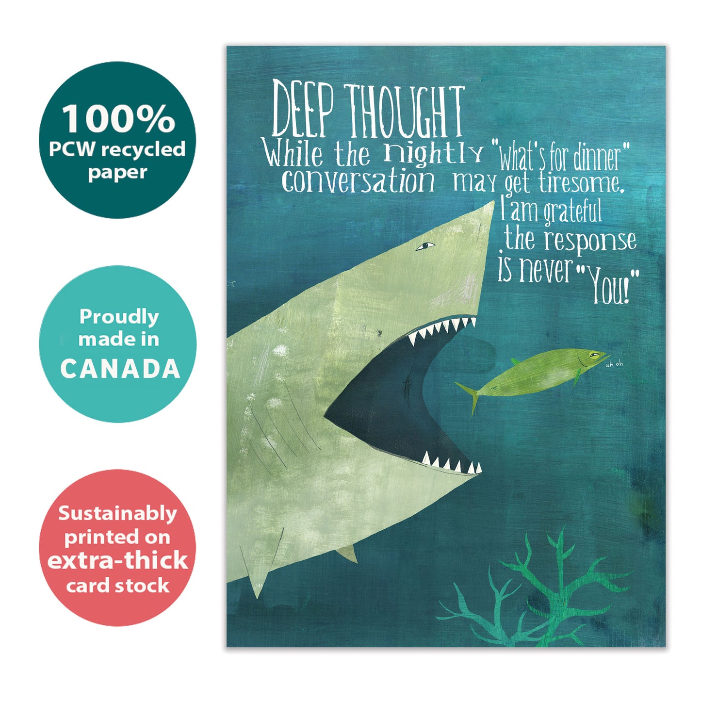 Deep Thought Shark Father's Day Card