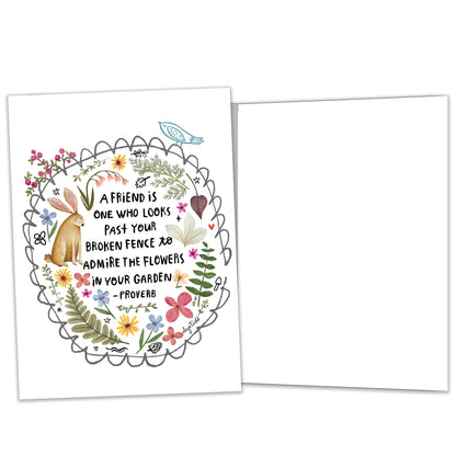 Fence and Garden Just Because Card
