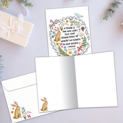 Fence and Garden Just Because Card