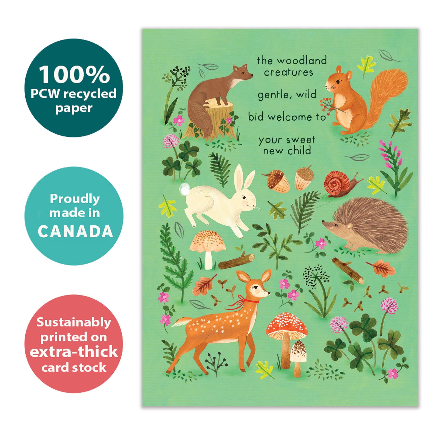 Woodland Welcome New Baby Card