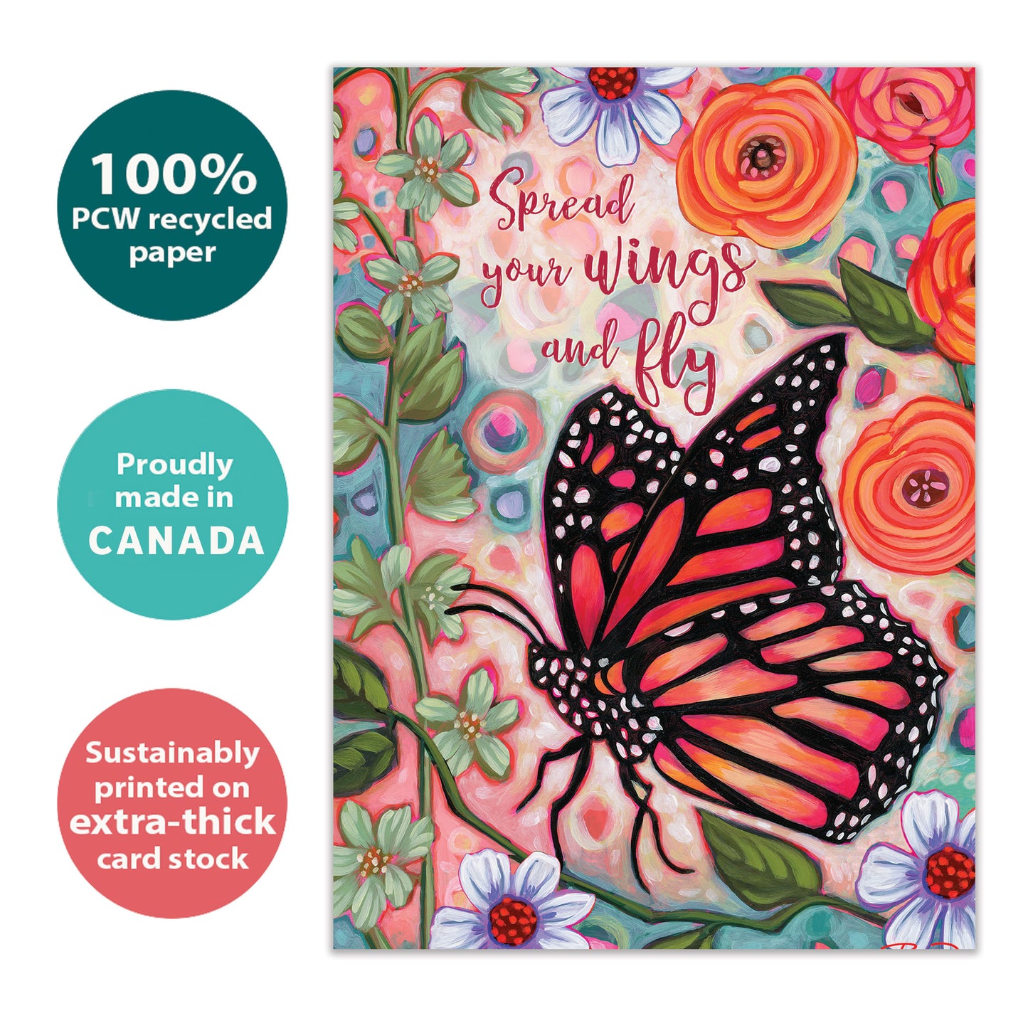 Spread Your Wings Just Because Card