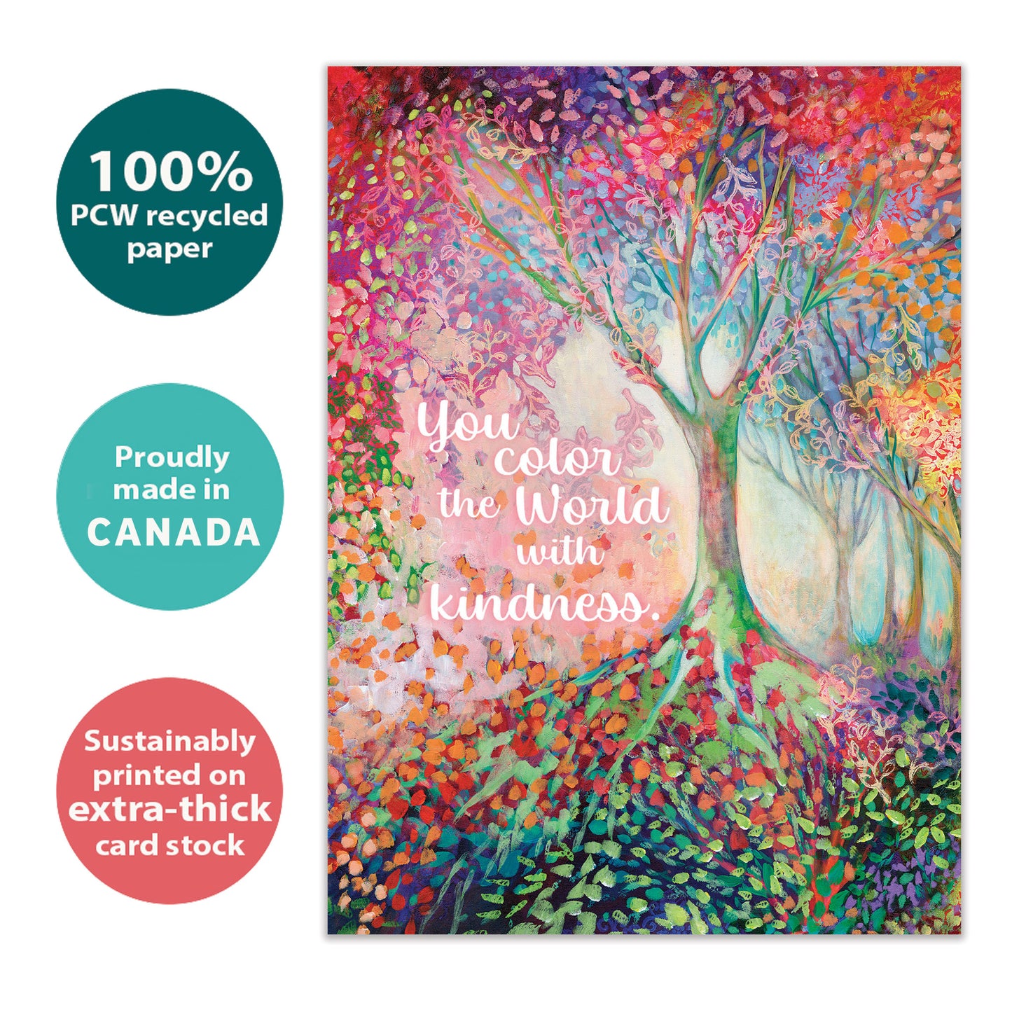 Colorful Kindness Just Because Card